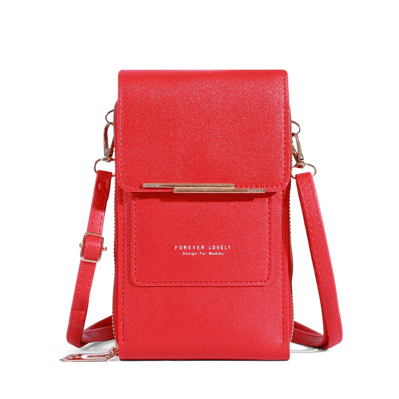 Women Bags Soft Leather Wallets Touch Screen Cell Phone Purse Crossbody Shoulder Strap HandbagFor Female Cheap Womens Bags
