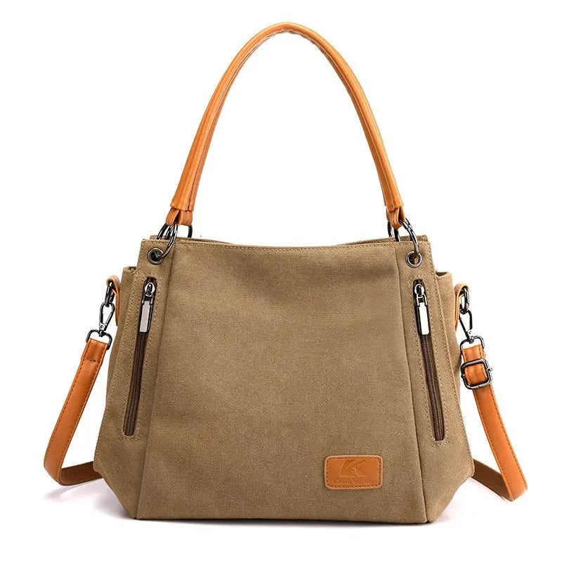 Women's work handbag, large capacity, elegant shoulder bag, detachable shoulder strap, safety zipper handbag