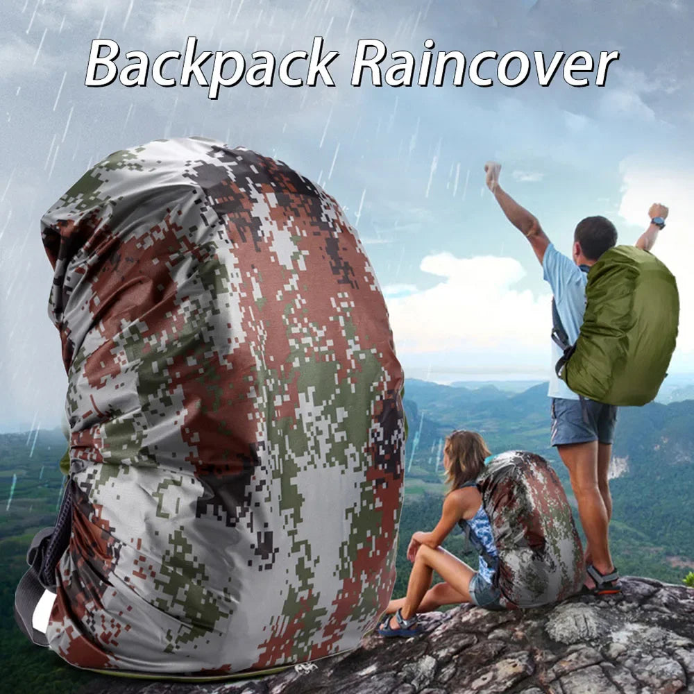 Tactical Waterproof Backpack Cover Dustproof Sports Bags Rain Cover Outdoor Hiking Camo Backpack Protective Cover 35-80L