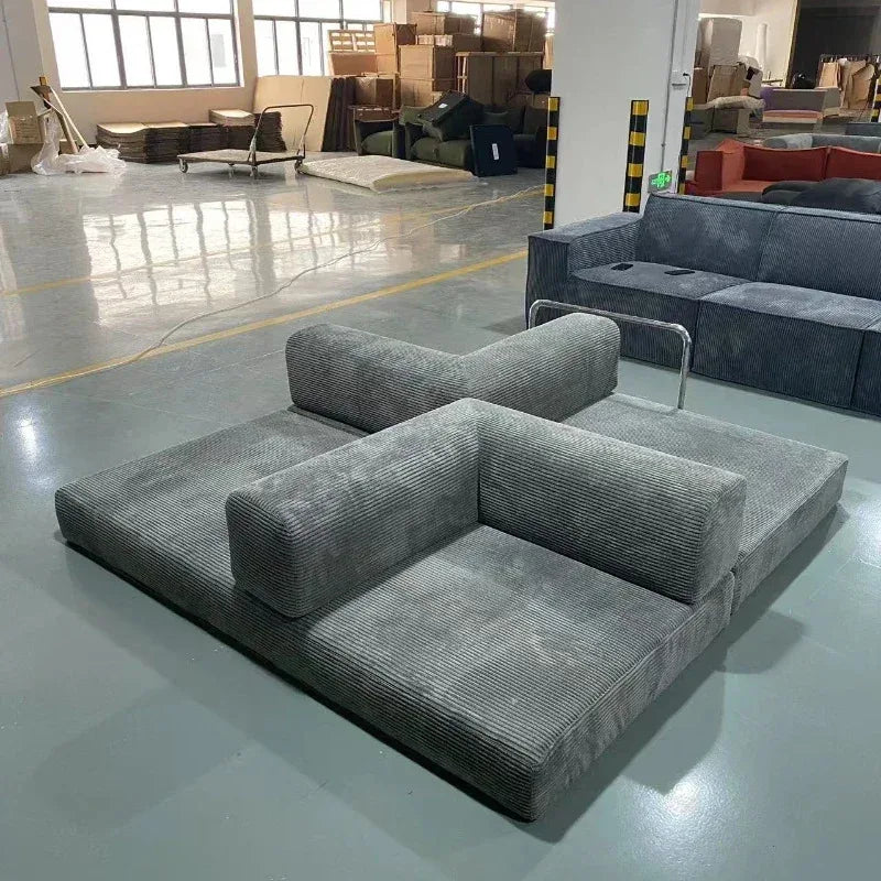 Italian Minimalist Retro High-end Corduroy Living Room Sofa, Compressed Sofa,Sofa Bed, Foldable, Washable, Customizable