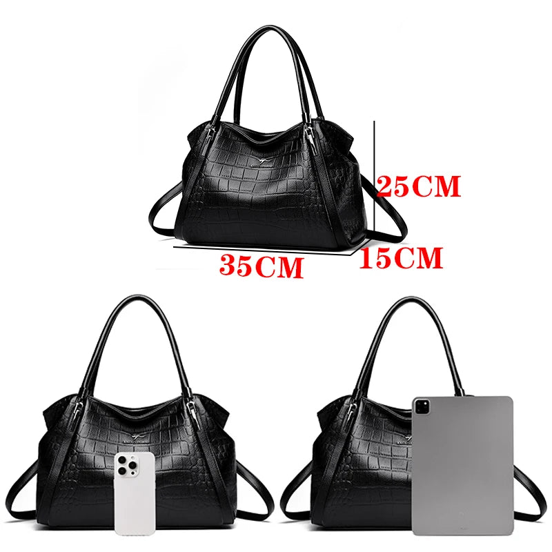 Designer Ladies Shoulder Crossbody Leather Bags High Quality Handbags For Womens Bags Luxury Messenger Handle Female Sac A Main