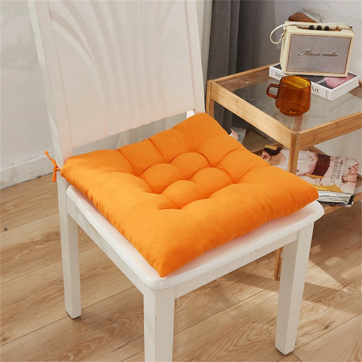 Square Chair Soft Pad Chair Cushion Large Floor Pillow Seating Home Office Indoor Outdoor Sofa Buttocks Cushion With Strap