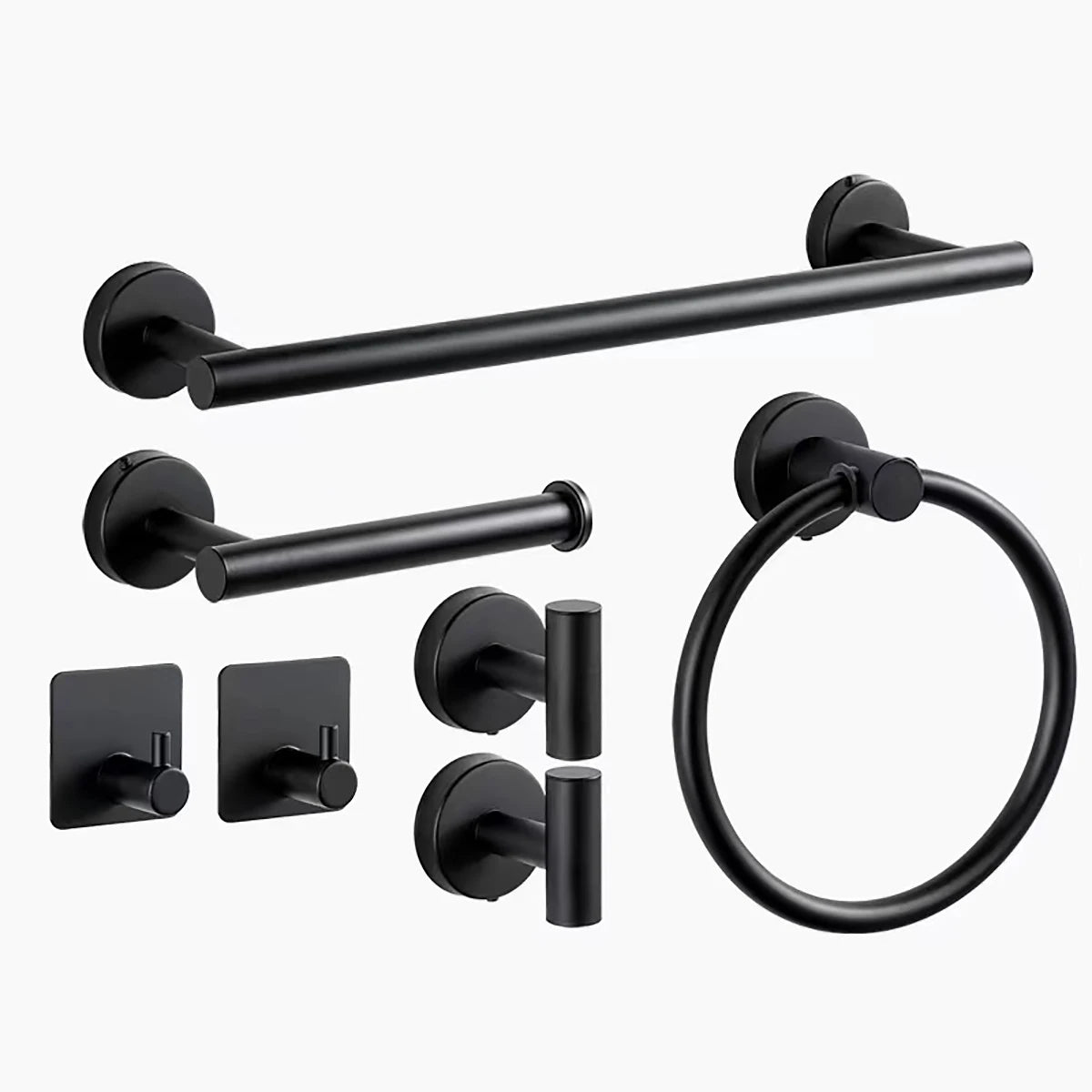 Bathroom Hardware Set 5/7pcs SUS 304 Stainless Steel Towel Bar Se Includes Bar Hook Ring Toilet Paper Holder