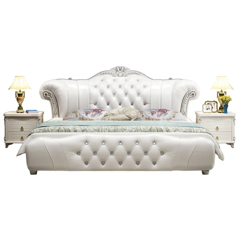 180X200CM Deluxe King Size Bed with Headboard Furniture Double frames and bases super king frame bases and bed frames