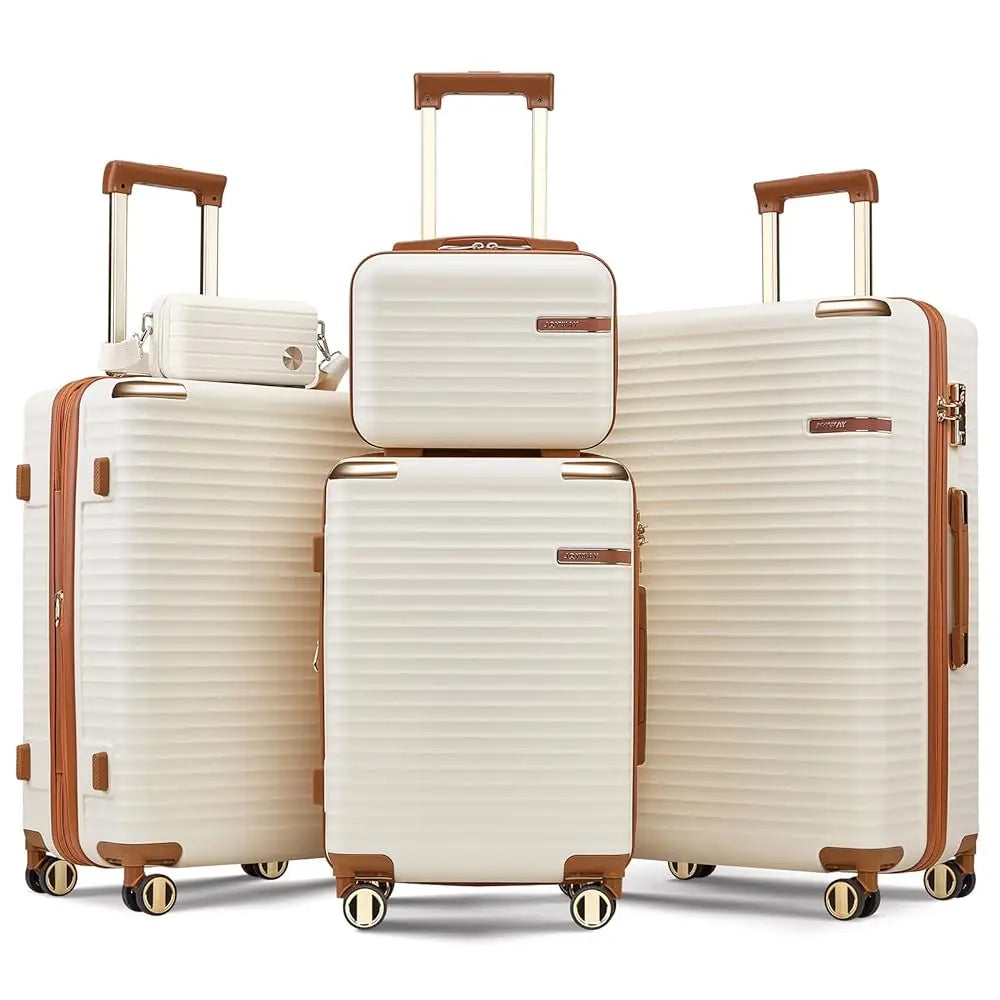 Joyway Expandable Luggage Sets 5 Piece, Lightweight Durable Hard Shell Travel Suitcase Set with TSA Lock, Spinner Wheels