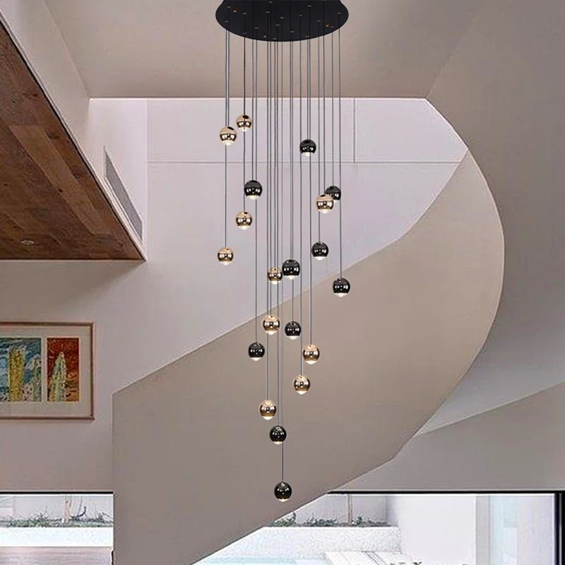 Modern home decor led lights pendant light lamps forstaircase Chandeliers for living room hanging light indoor lighting