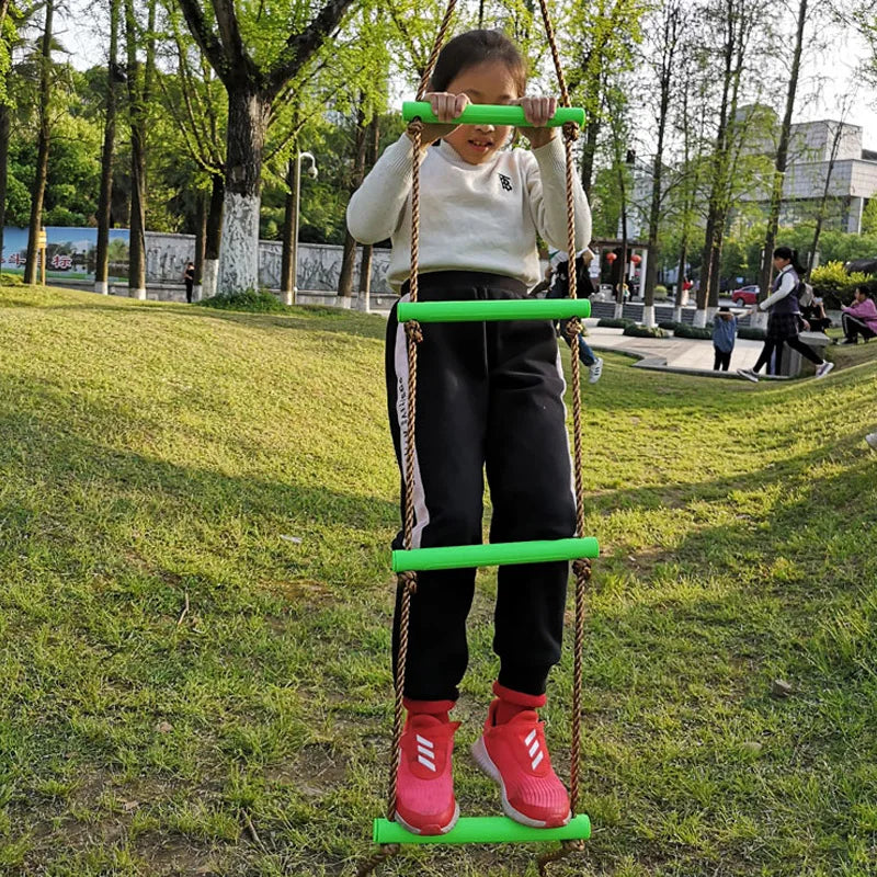 Climbing Rope Ladder For Kids Outdoor Games Backyard Swing Garden Tree House Playground Sensory Integration Training Equipment