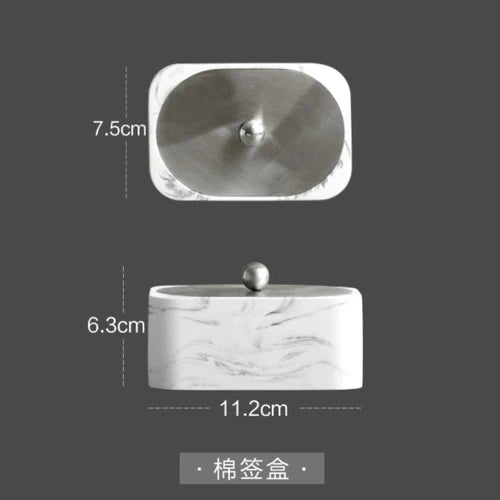Bathroom Four Piece Set Resin Marble Bathroom Set Wash Sets Lotion Bottle Mouthwash Cup Cotton Swab Box Tray Soap Dispenser