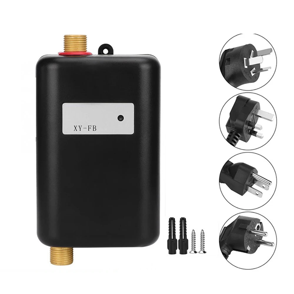 Electric Instantaneous Water Heater, 110V/220V 3800W Mini Durable, Under Sink Water Heater for Kitchen Bathroom Cleaning