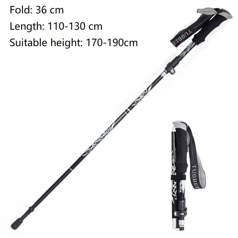 Ultralight Foldable Trekking Poles Telescopic Nordic Walking Sticks Portable Outdoor Camping Hiking Gear for Trekking