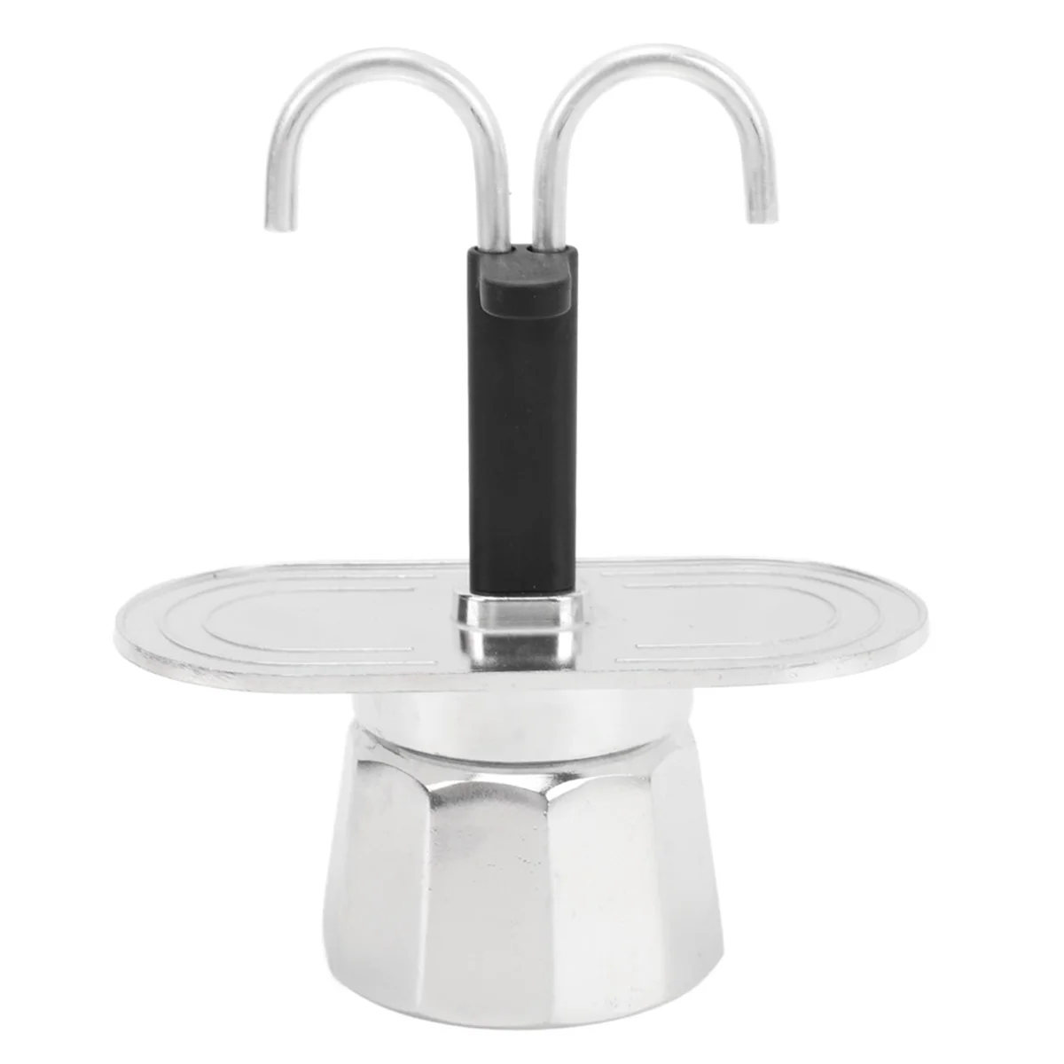 A97G 2 Cup Coffee Maker, 100ml Mini Coffee Pot Double- Aluminum Stovetop Espresso Maker for Home Cafe Office Use