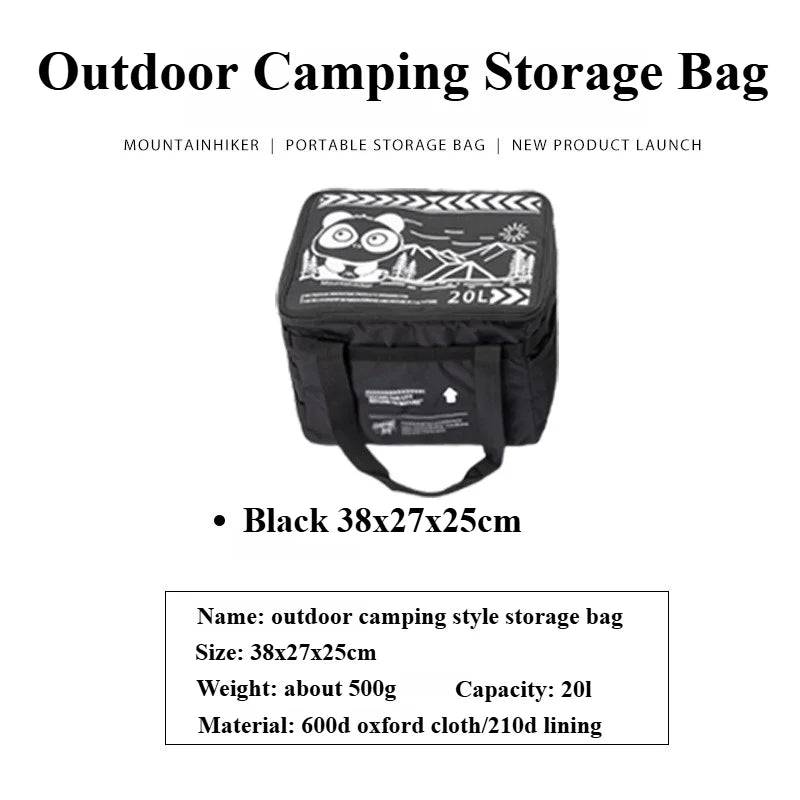 Mountainhiker 20L Camping Equipment Storage Bag Folding Storage Box Tableware Handbag Field Divider Tactical Camping Picnic Tool
