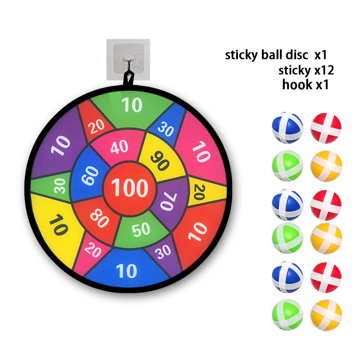 12 Sticky Ball Dart Plate Set - Foldable, Convenient to Carry, Indoor/Outdoor Sports Fun Party Game Toys, Parent Child Game Toys