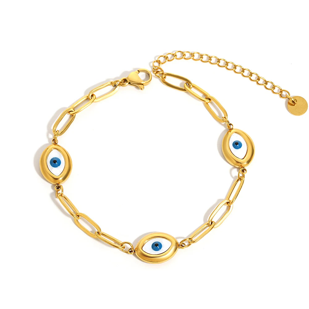 Multiple Punk Chunky Gold Plated Thick Chain Stainless Steel Bracelet for Women Twist Irregular Geometric Cuban Chain Bracelets