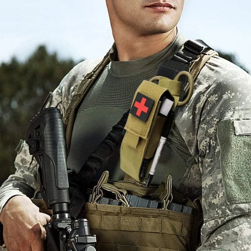 Tactical Emergency Tourniquet Pouch And Medic Shears Pouch Outdoor Hunting Knife Holster Outdoor Emergency Equipment