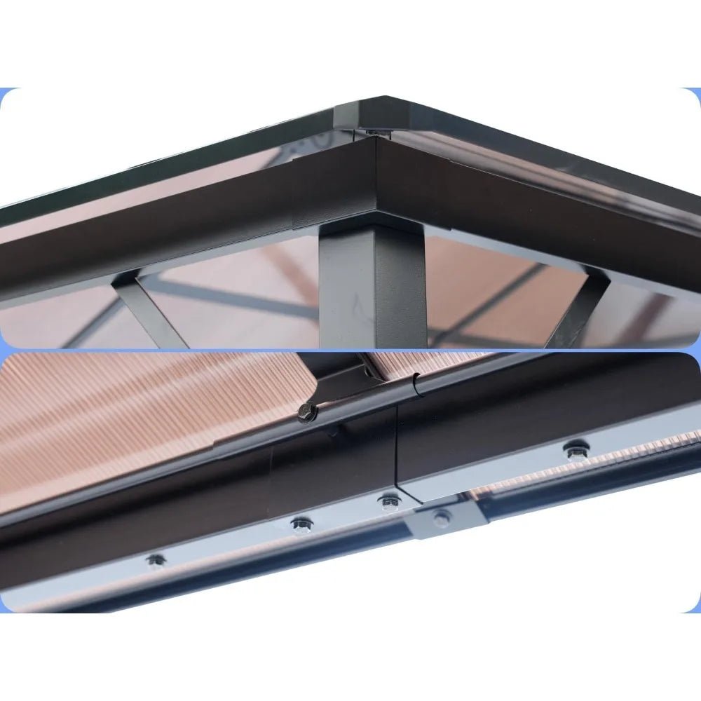 Heavy Duty Gazebo, 10x12 Gazebos For Patios, Hardtop Garden Gazebo With Aluminum Frame,Polycarbonate Gazebos Roof Panels,Outdoor