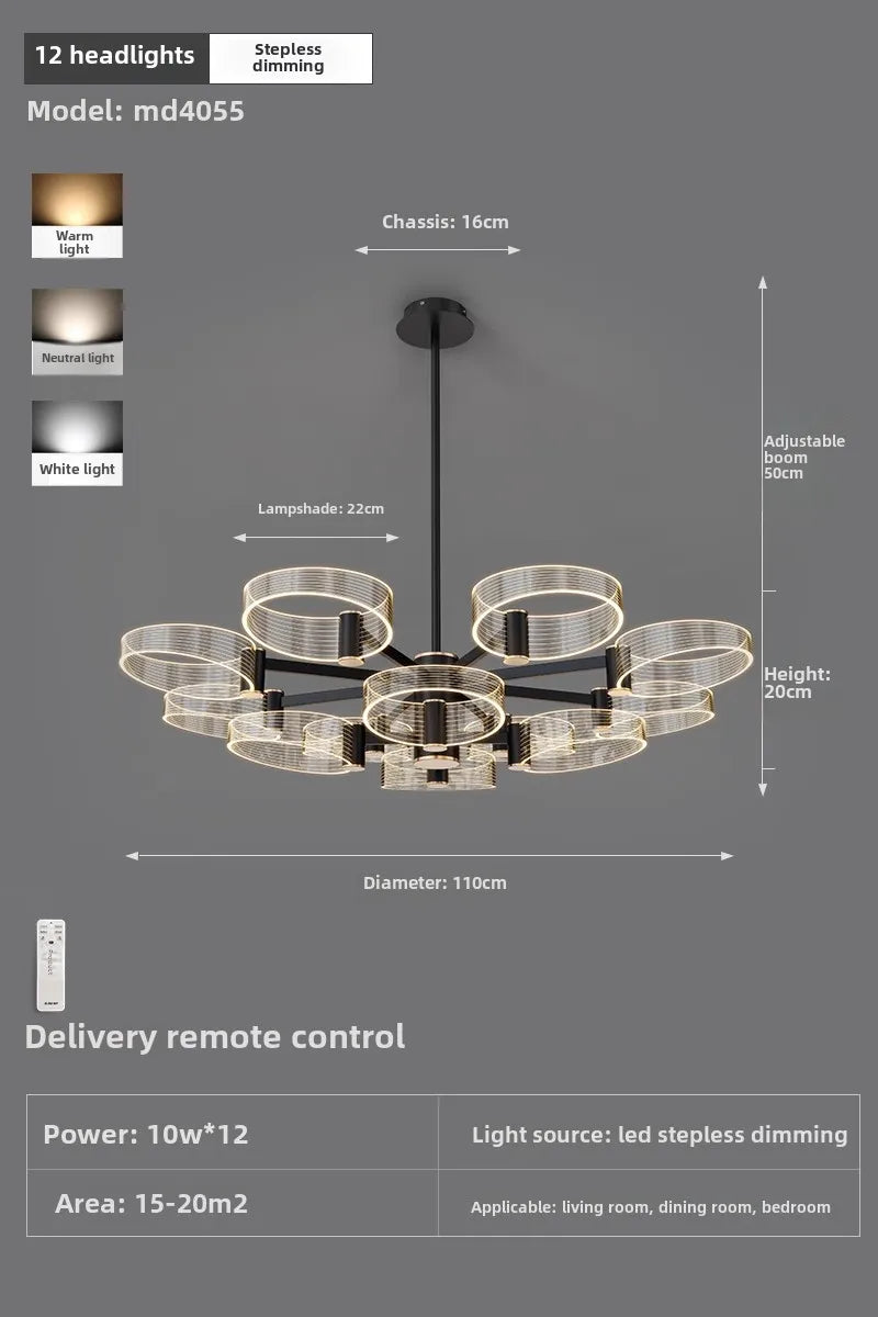 Living Room Pendant Light Simple Luxurious Nordic Fixture Bedroom Dining Room Ceiling Chandelier Home Decor Lighting 220V 110V