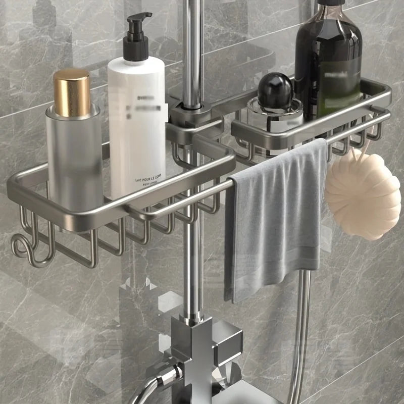 One Bathroom Storage Rack, Shower Head Storage Basket, Shower Head Storage Rack, Suitable for Bathroom Shower Head Kitchen Fauce