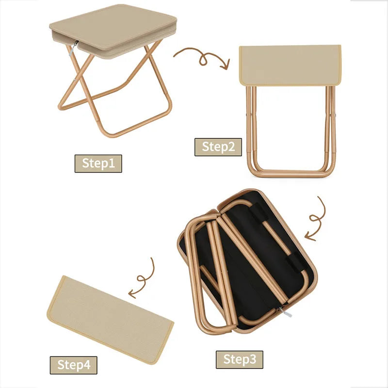 Camping Folding Chair Outdoor Multifunctional Stool Ultralight Fishing Stool Portable Leisure Handbag Chair Outdoor Furniture