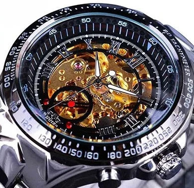 Men's watches hot selling 2025 new hollowed out men's fully automatic mechanical watch men's watch steel strap watch