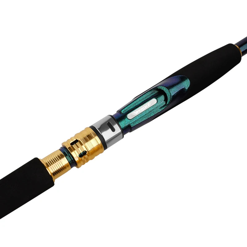 Large fishing heavy boat fishing rod, single rod, fast action, equal power, carbon fiber material, straight handle, 4.92/5.51/5.