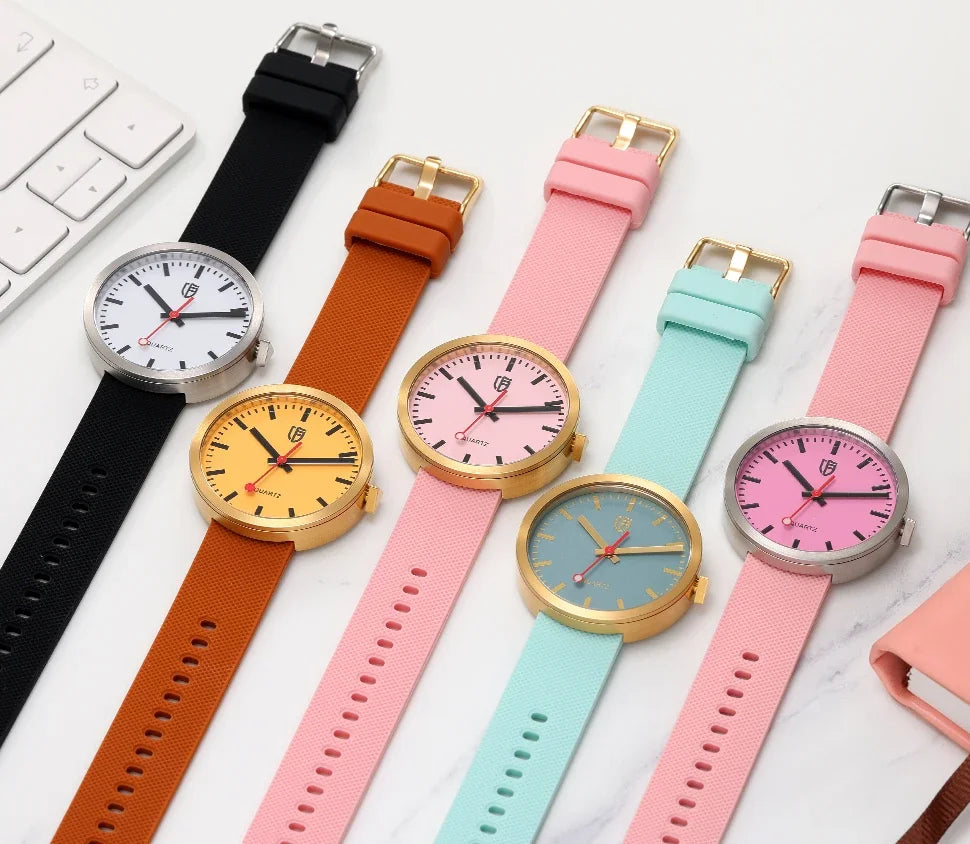 BERNY Men/Women Quartz Watches 38mm Luminous Dial Railways Sports Sapphire 5ATM Stainless Steel Classic Men's Wristwatch
