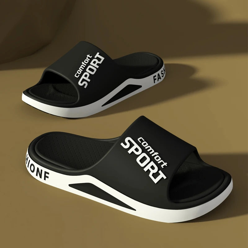 Fashion Men's Sandals Summer EVA Comfortable Anti-Slip Soft Soles House Slippers for Indoor Outdoor Wear Breathable Shower Slide
