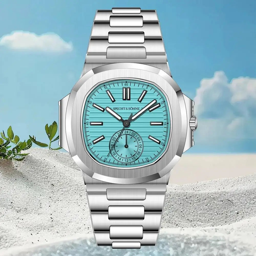 Specht & Söhne Watches Men Classic 5980 Japan VH60 Movt Luminous AR Coating Leather Crystal Steel Quartz Watches 50M Waterproof
