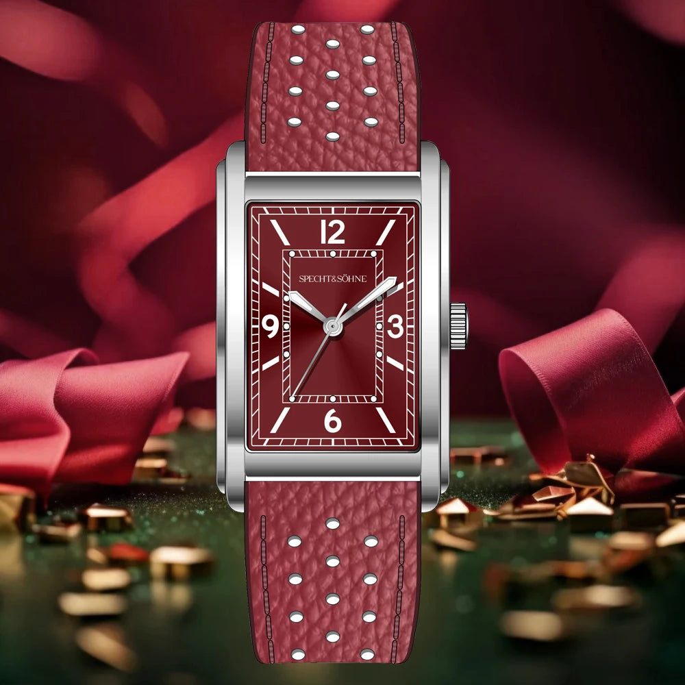 2025 New Fashion Specht & Söhne Square Watch Women's Watches Ultrathin VH31 Movt Casual Men Watch Grey Color Reloj Hombre 28MM
