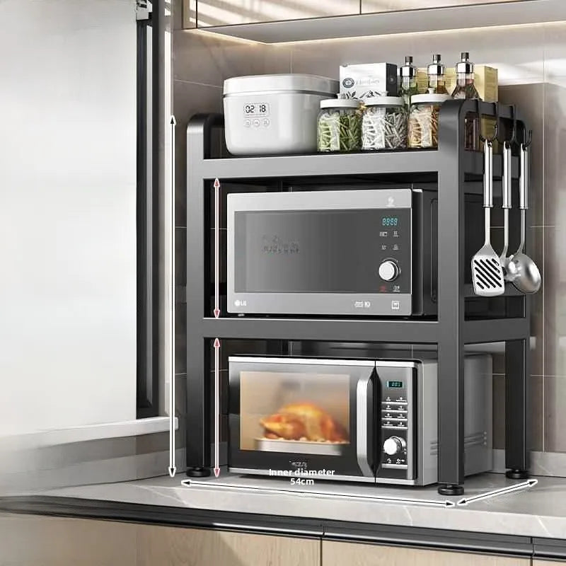 Kitchen Microwave Oven Ra Multi-Functional Home Countertop Rice Cooker Oven Storage Support Exble Organization elf