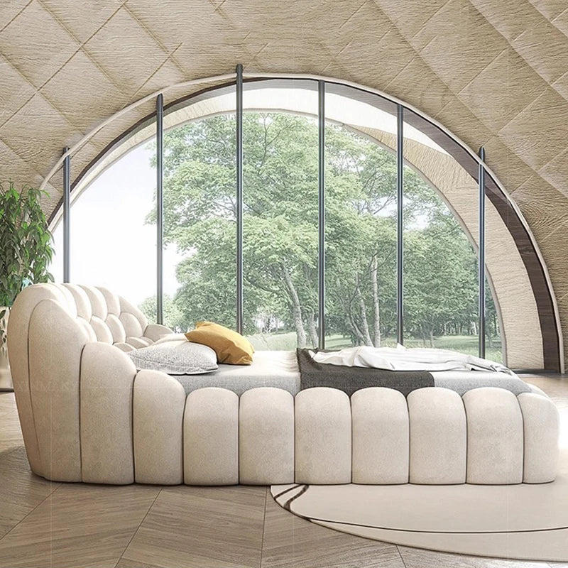 Luxury Double Bed Modern Floor Design Wooden Space Saving Japanese Soft Cheap Bed Comfortable Cama Solteiro Unique Furniture