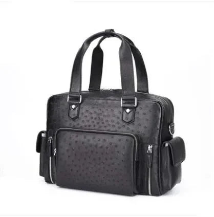mafeimengge new arrival Ostrich leather bag male business leisure men handbag business trip male Travel