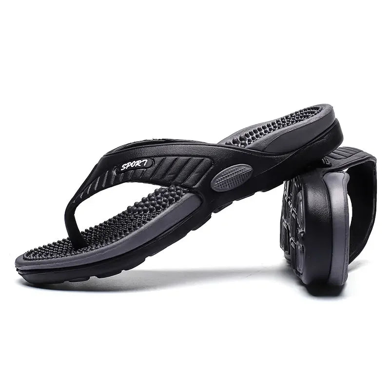 Vanmie Summer Slippers Men Massage Beach Flip Flops Men Slippers 2024 Casual Anti-slip Beach Slippers for Men Fashion Flip-flops