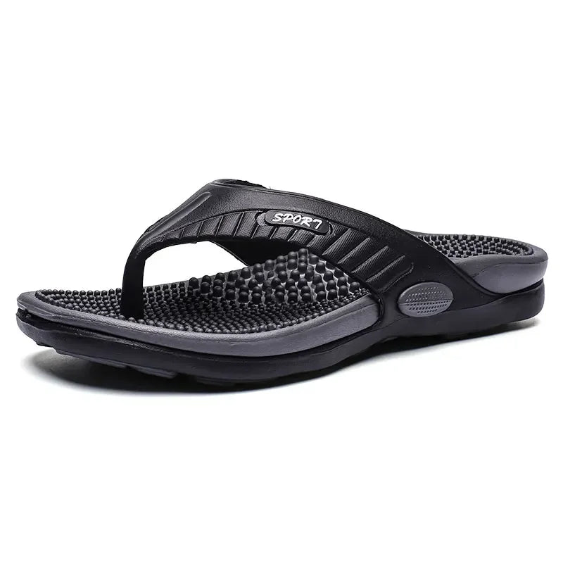 Vanmie Summer Slippers Men Massage Beach Flip Flops Men Slippers 2024 Casual Anti-slip Beach Slippers for Men Fashion Flip-flops