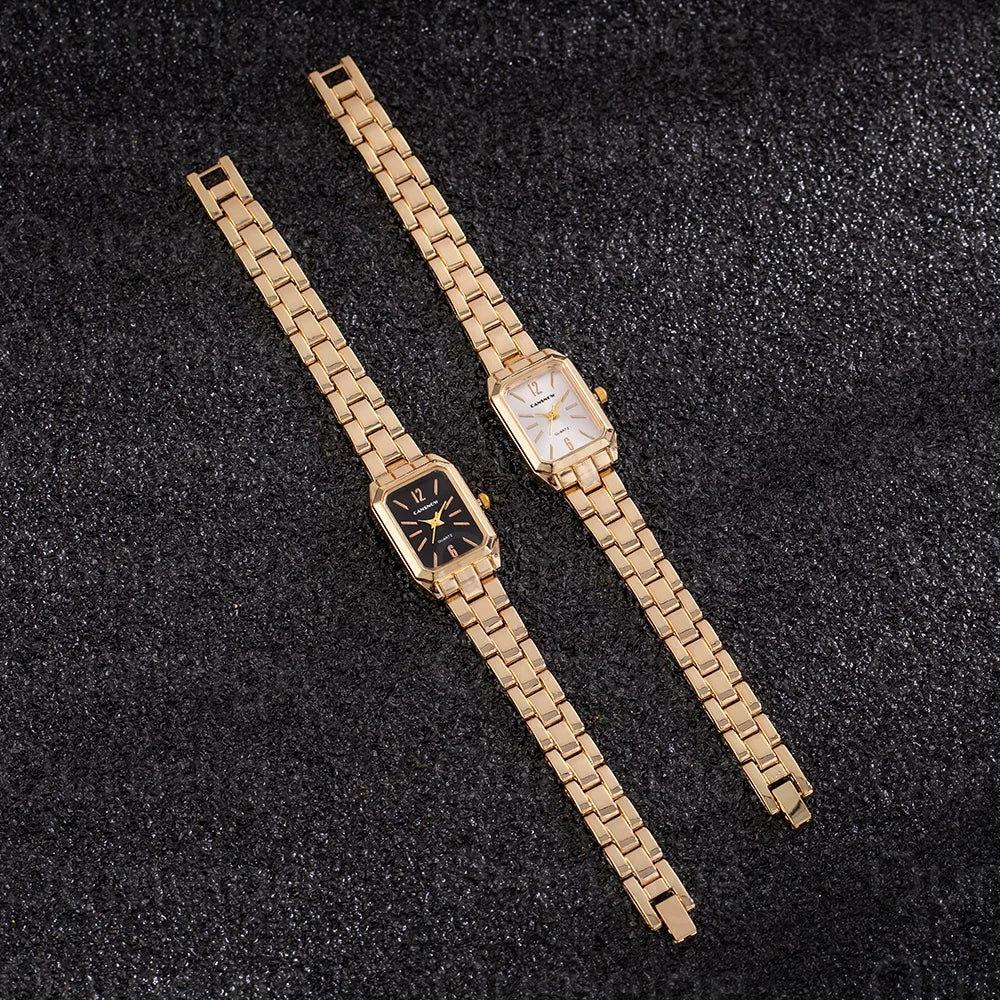 Luxury Top Brand Gold Watches Women Elegant Small Square Dial Ladies Quartz Watch Simple Fashion Female Clock zegarek damski
