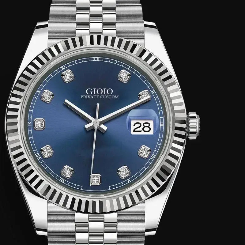 Luxury New Automatic Watch for Men Mechanical Watches Stainless Steel Datejusts Style Gold Black Blue White Diamond Dial