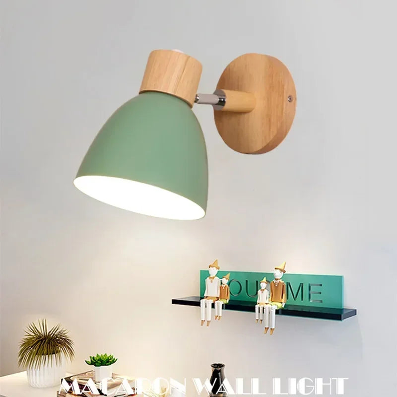 Modern Fashion Design Iron Art Circular Adjustable Home Hotel Bedroom solid color Wall Light LED Reading Light Study Balcony