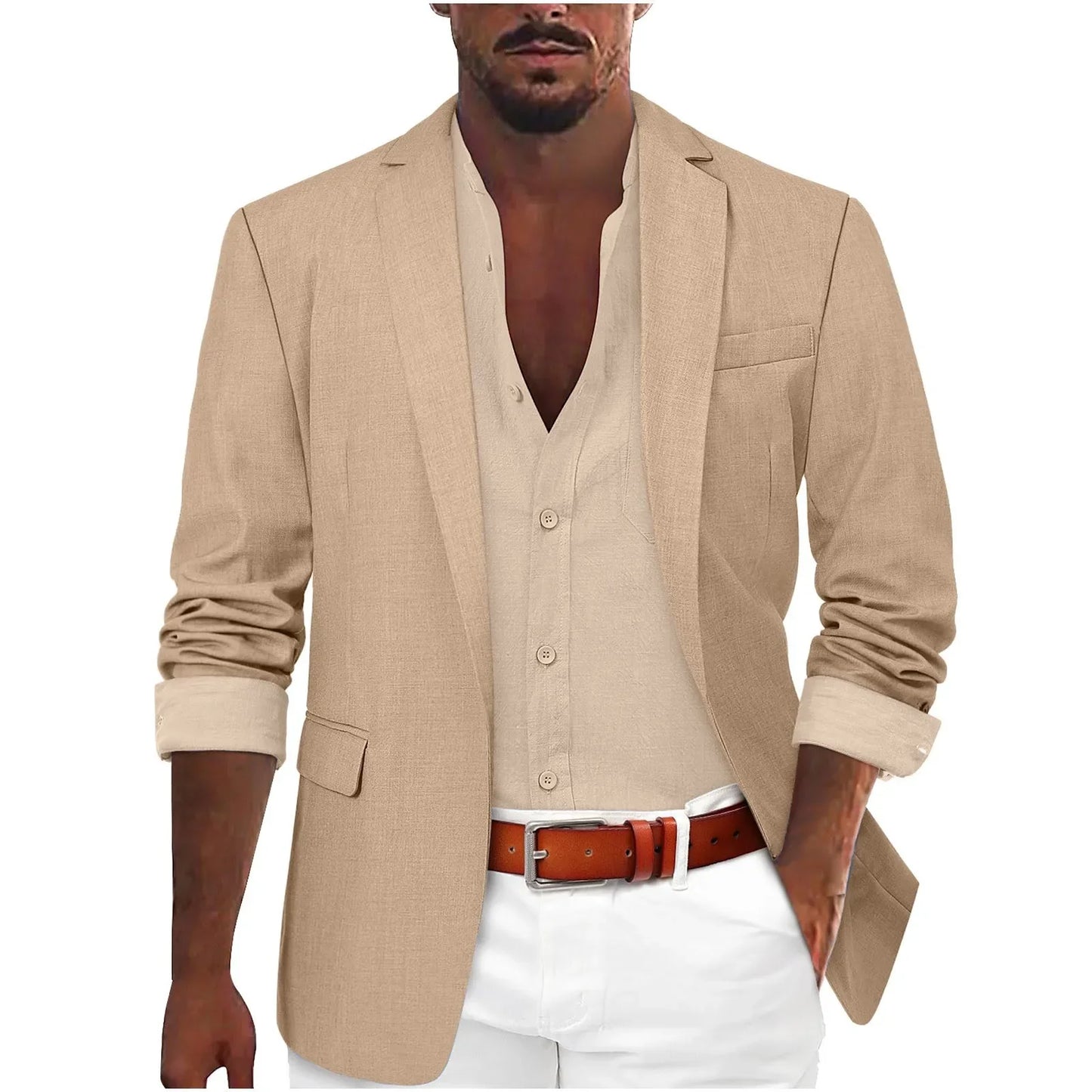 2025 Fashion Men's Clothing Business Casual Blazer Coats Classic Single Button Slim Fit Suit Jackets Elegant Gentleman Suit Tops
