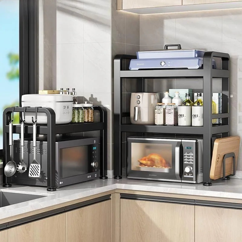 Kitchen Microwave Oven Ra Multi-Functional Home Countertop Rice Cooker Oven Storage Support Exble Organization elf
