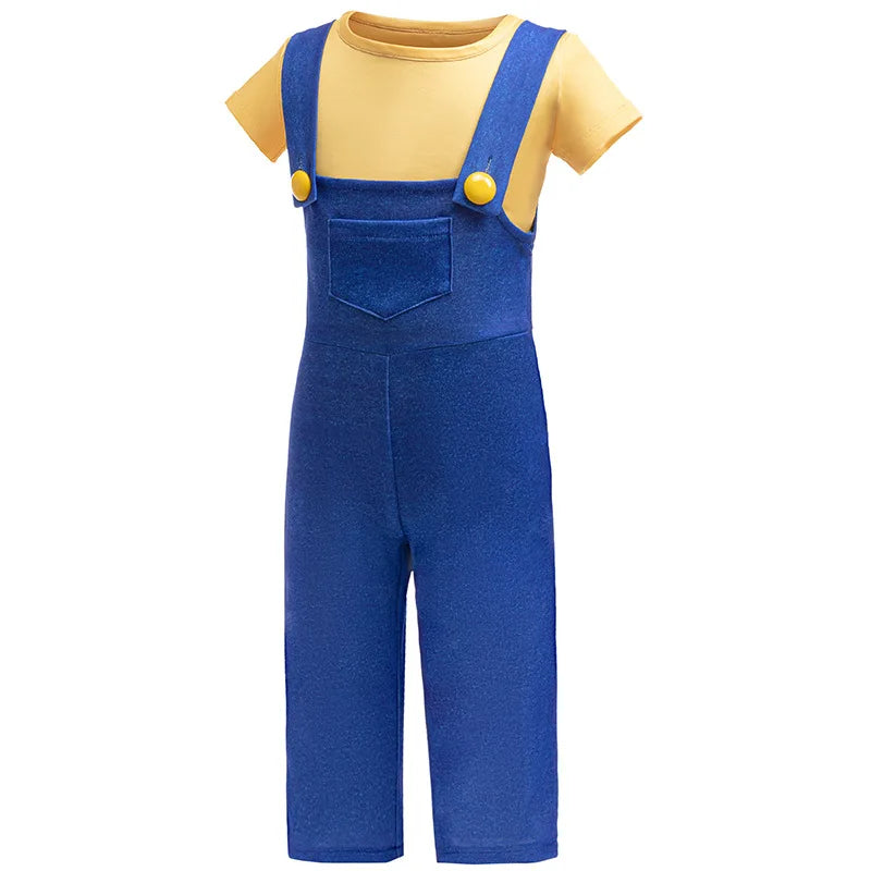 Baby Boy Clothes Children's Halloween Cosplay Costume Boys Striped T-Shirt+Jumpsuits 2Pcs Set Carnival Costumes Stage Perform