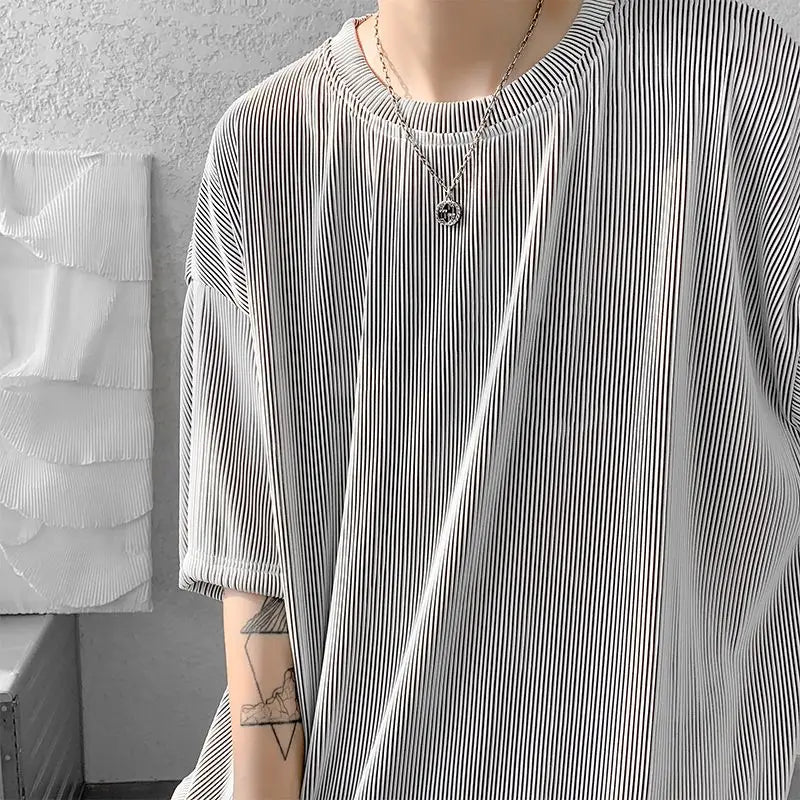 2023 Men's Clothing New Comfortable Simplicity Straight Man Solid Color Handsome Summer Short Sleeve Fashion Casual T-Shirts