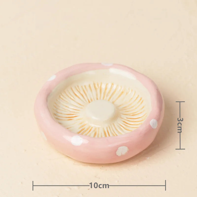 2023 Cute Ceramic Mushroom House Pet Items Hamster Cage Small Pet Bowl For Rabbit Ferret Rat Chinchilla Hedgehog Pet Products