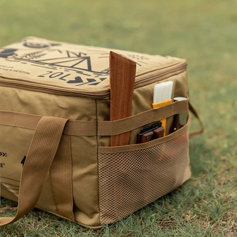 Mountainhiker 20L Camping Equipment Storage Bag Folding Storage Box Tableware Handbag Field Divider Tactical Camping Picnic Tool