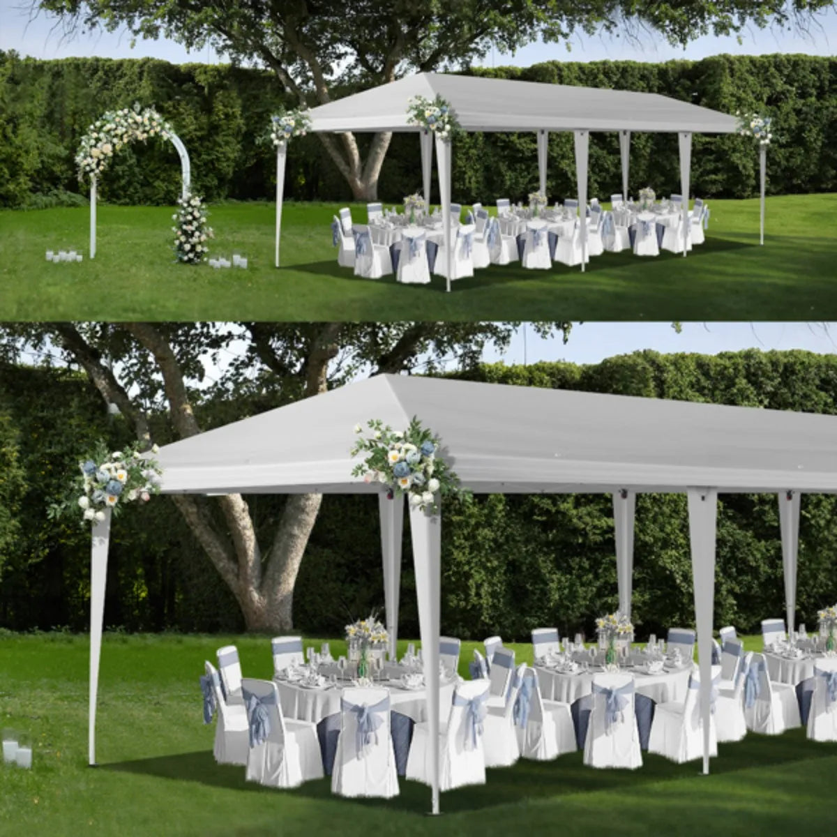 10x30ft Outdoor Pop Up Canopy, Portable Instant Canopy Tent for Outdoor Events Party Wedding Birthday Graduation Canopy Tent