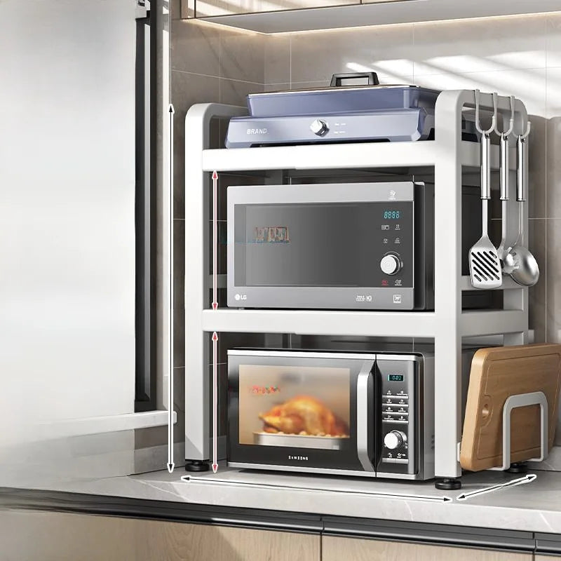 Kitchen Microwave Oven Ra Multi-Functional Home Countertop Rice Cooker Oven Storage Support Exble Organization elf