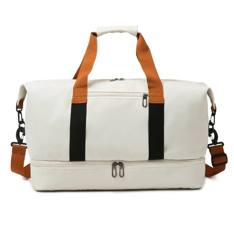 Fashion Travel Bags For Women Large Capacity Men's Sports bag Waterproof Weekend Sac Voyage Female Messenger Bag Dry And Wet