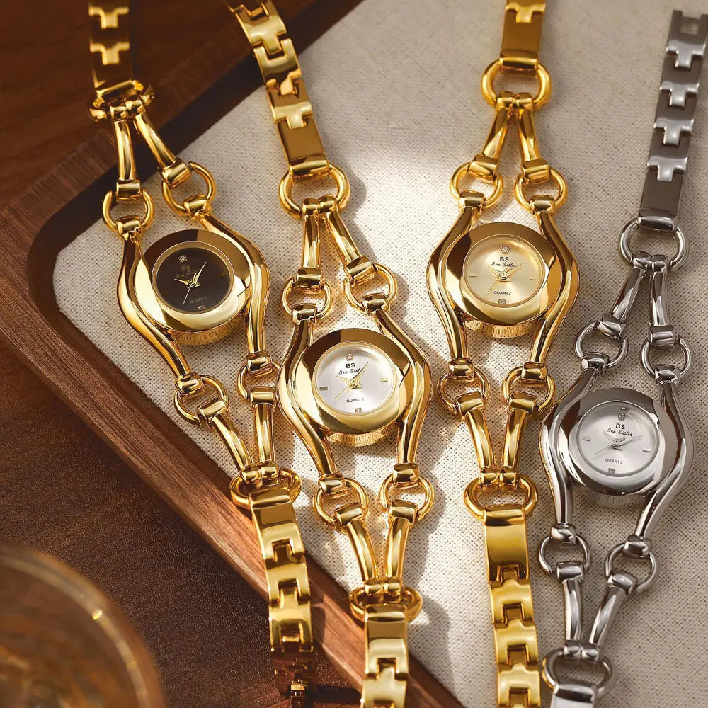 Fashion Luxury Watches For Woman 2025 New Luxury Golden Vintage Women's Wristwatches Ladies Dress Quartz Clock Relogio Feminino