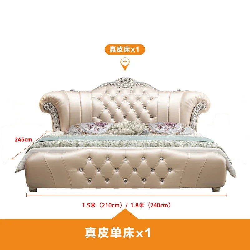 180X200CM Deluxe King Size Bed with Headboard Furniture Double frames and bases super king frame bases and bed frames
