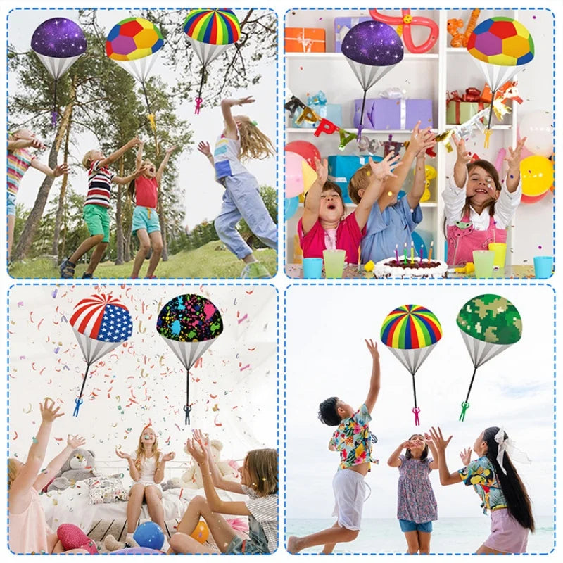 Hand Throw Parachute Army Man Flying Toys for Kids Tangle Free Throwing Toy Parachute kids Outdoor Toys