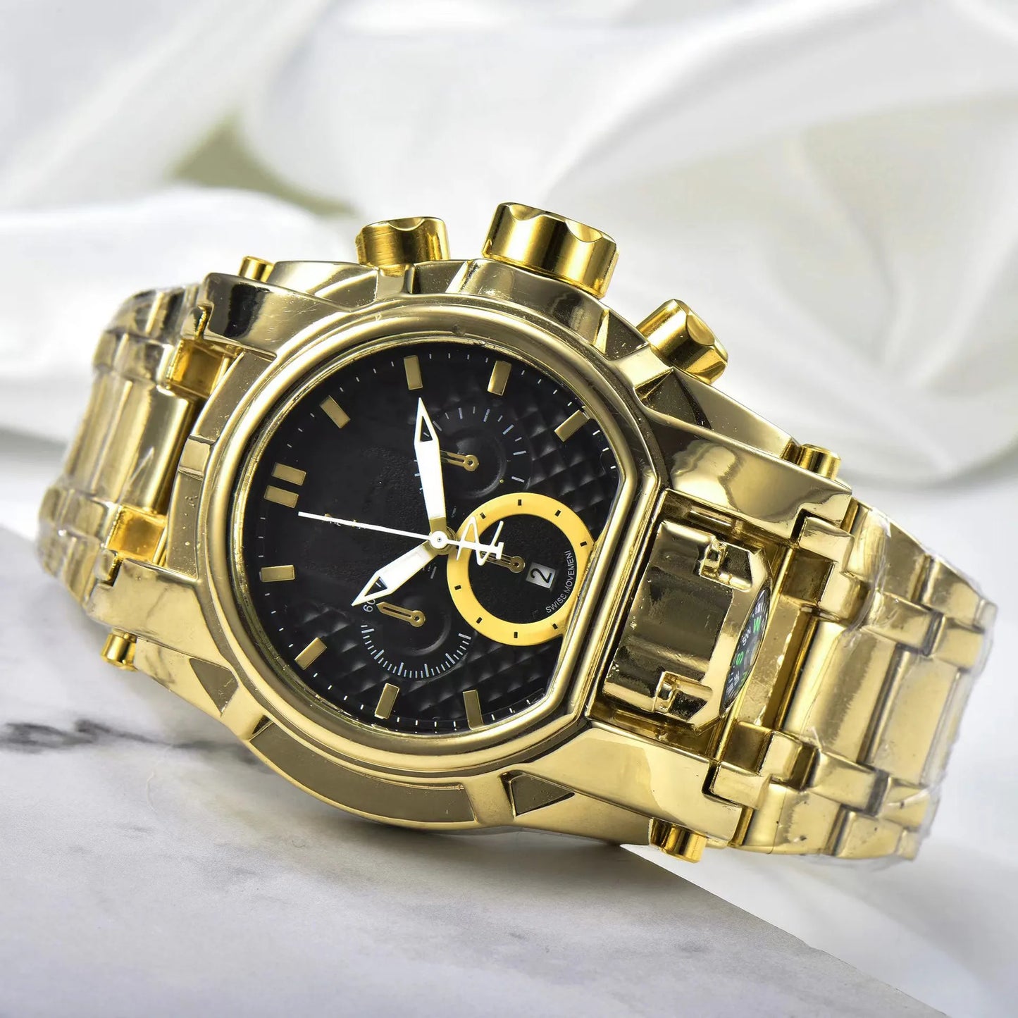 Men's Chronograph Watch - Luxury Invincible Relógio Masculino